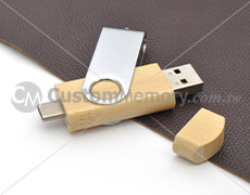 客製化Type-C OTG隨身碟 - 樂活OTG碟2號，打開