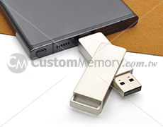 客製化Type-C OTG隨身碟 - OTG扣環碟2號，手機連接功能